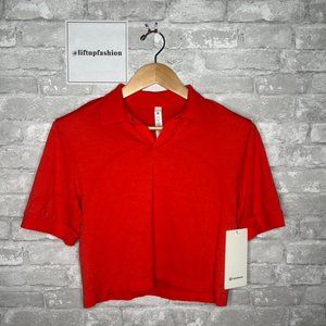 Lululemon Swiftly Tech Relaxed Fit Polo Shirt NWT Size 6 (Hot Heat/Red Glow)